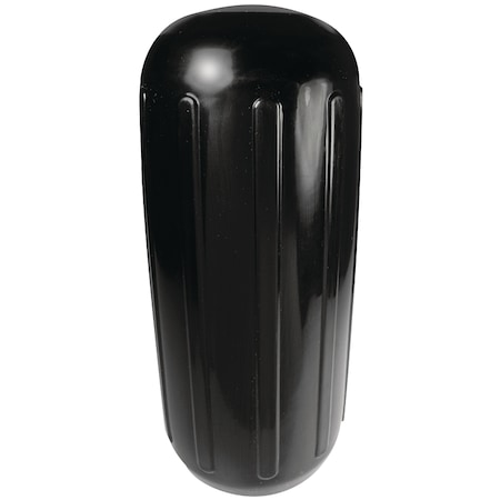 Center Hole Ribbed Fender, Black, 6 X 15